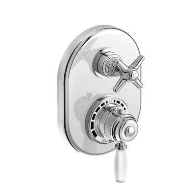 Italica Oval Shower Trim for Thermostatic Mixer With One Way Diverter IS3292ITPV