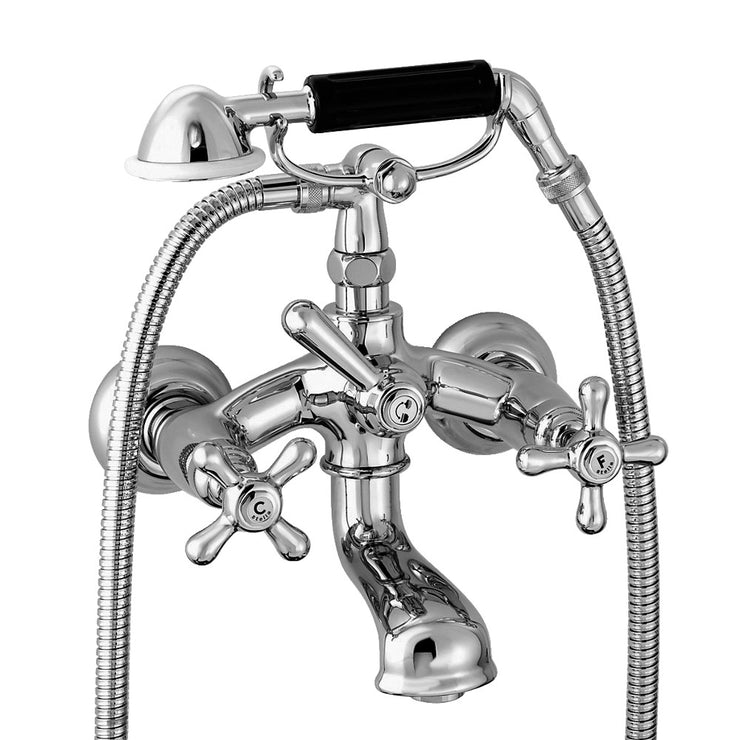 Roma 1882 Exposed Wall Mounted Bath with Hand Shower & Low Telephone Cradle 3274-306