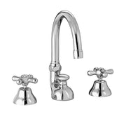 Roma Three Hole Widespread Faucet With Offset Gooseneck 3225