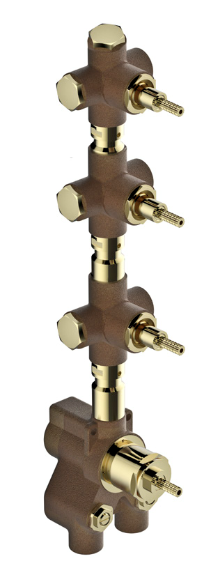 Sirius Cast Bronze Thermostatic Mixer Rough In Valve with Three Way Diverter IS 3299 PI