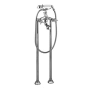 Italica 1882 Floor Mounted Tub Filler With Hand Shower & Telephone Cradle Mount 3274CL306