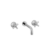 Roma  Three Hole Wide Spread Wall Faucet with Modern Spout 3861