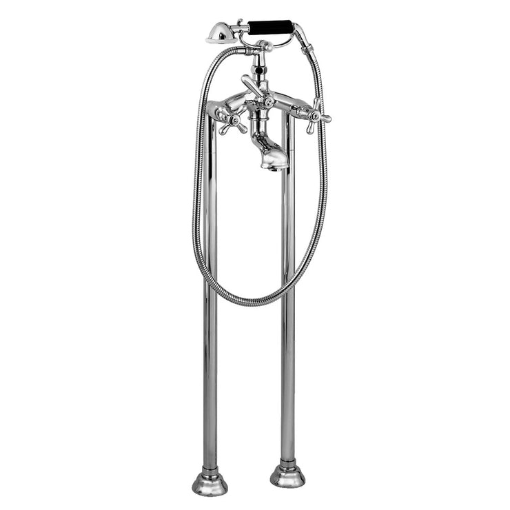 Roma 1882 Floor Mounted Tub Filler With Hand Shower & Telephone Cradle Mount 3274 CL 306