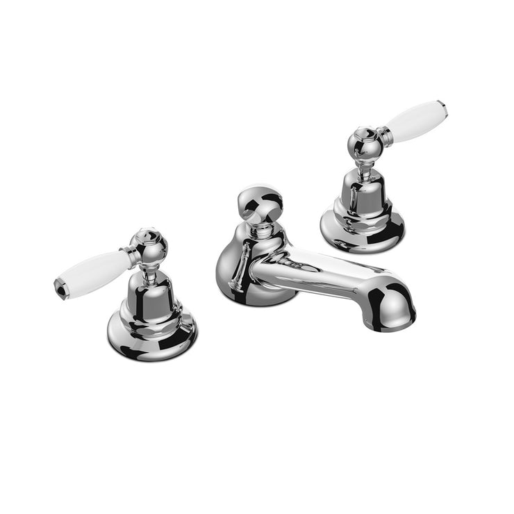 Italica Classic Three Hole Wide Spread Faucet With Porcelain Handles 3224P