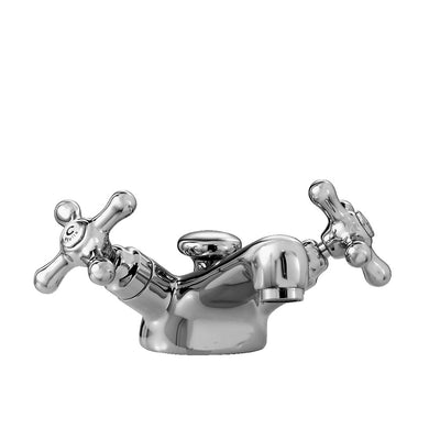 Roma Single Hole Low Profile Faucet with Curved Handles & Pop-Up Drain 3219